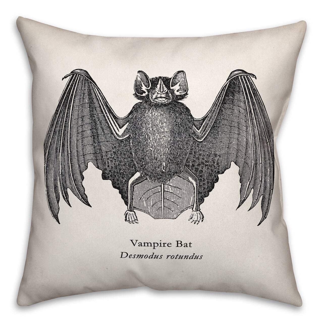 Scientific Bat Throw Pillow